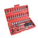 Conjunto Kit Ferramentas Soquete 1/4 46pçs Reparos