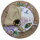 Kit 4 Capas Para Sousplat Ring Hortênsias 35cmx35cm - UN / 4