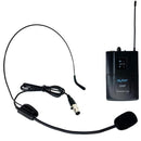 Sistema de Microfone Duplo Sem Fio Com Headset Leson LS962 Preto