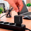 Carregador GaN Universal TRIPLO USB-C e USB-A Fortrek CG633 65W 
