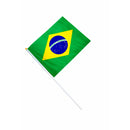 Bandeira De Mão Brasil Dupla Face Com Mastro Festa Jogo