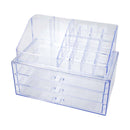Organizador Porta Maquiagem Acrilico Duplo Pincel 3 Gavetas