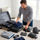 Kit 7 Peças Necessaire Organizadores Cor:cinza