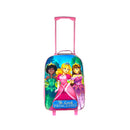 Kit Estojo, Lancheira E Mochila Princesa De Rodinhas Rosa