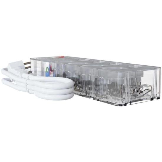Filtro de Linha Com Proteção DPS 3P Energia 8 Clamper Transparente