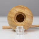Conjunto Saleiro Pimenteiro Esférico Bambu Utensílio