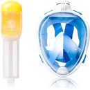 Máscara De Mergulho Com Snorkel Central Piscina Natação Azul