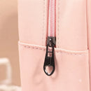 Conjunto Kit 3 Bolsas Necessaire Transparente Cor:preto
