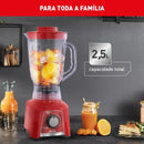 Liquidificador Arno Power Mix LQ34 700W Limpa Fácil Vermelho 127V