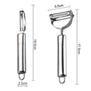 Kit 2 Utensílios Aço Inox Descascador Legumes Frutas