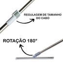 Rodo Vassoura Silicone Multifuncional Com Cabo Extensor