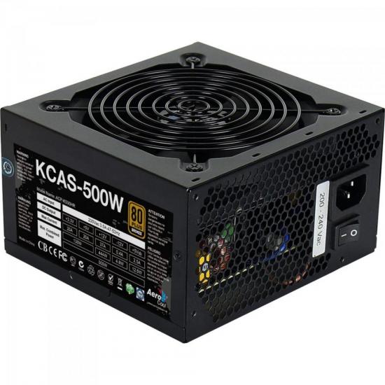 Fonte Gamer ATX Aerocool KCAS 500W 80 Plus Full Range APFC