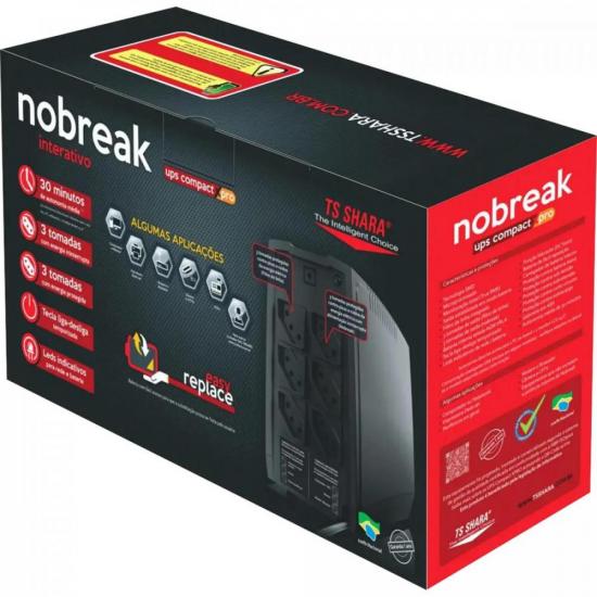 Nobreak 800VA 7Ah Bivolt Ups Compact Ts Shara