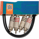 Cabo de Áudio Hayonik Linha Brasil 2 RCA x 2 RCA 1,2m Preto