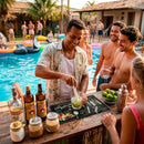 Kit 3 Peças Tábua Macerador Copo Drinks Bebidas Bar