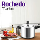 Panela de Pressão Rochedo Turbo Fechamento Interno 4,5 Litros Polida
