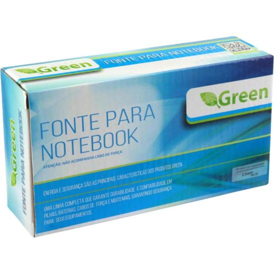 Fonte Para Notebook Dell 19,5V 4,62A Bivolt 7,4mm Green