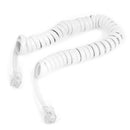CABO TELEFONE PINO AMERICANO 1,8 METROS ESPIRAL BRANCO - PC / 10