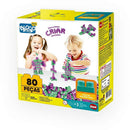 Brinquedo Para Montar Monta Mais Blocolândia Click Com 80 Peças Coloridas