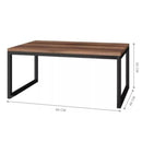 Mesa De Centro Industrial Elegance Amadeirado