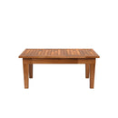 Mesa Centro 80x40 Ripada Madeira Rustica Castanho