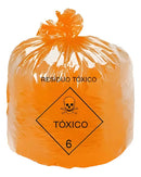 Sacos De Lixo Tóxico Laranja -200 Litros - 100unid