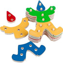 Brinquedo De Montar Palhaço Mdf  Com 12 Peças