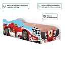 Cama Carro Corrida Fórmula 1 Kids Solteiro