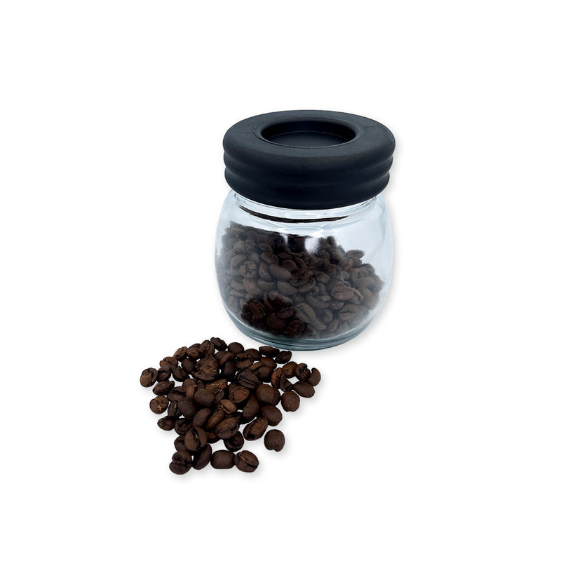 Moedor De Café Manual Vidro Plastico Inox Ceramica - Preto