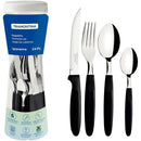 Talher Faqueiro Ipanema 24 Peças Inox Preto