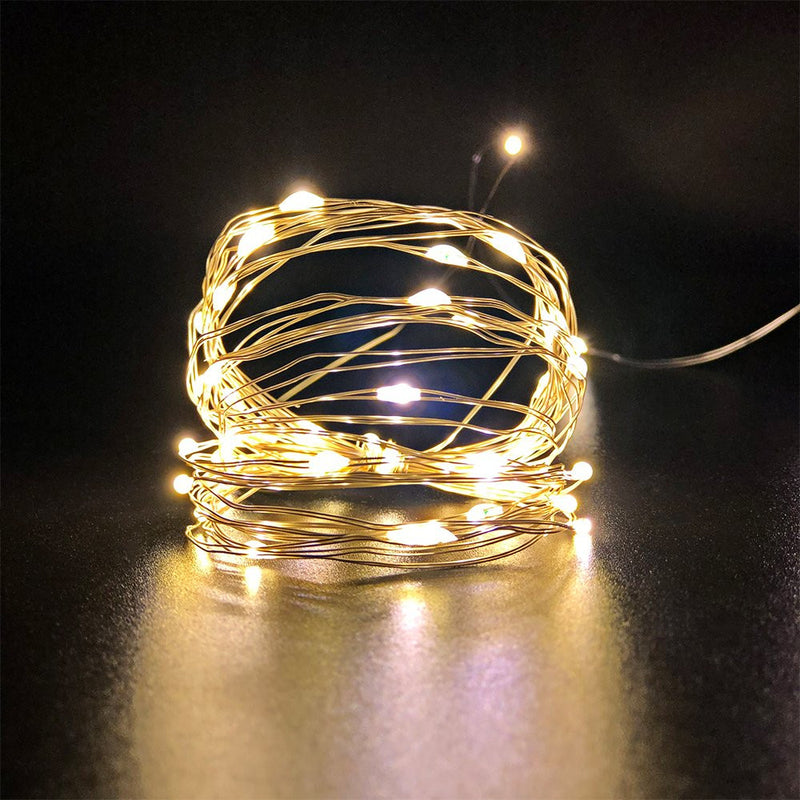 Fio De Fada Led Decoração Cordão De Luz 2 Metros - Branco Quente