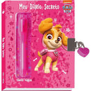 Diário Secreto Patrulha Canina Skye Rosa Com Caneta Mágica
