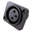 PLUG CANNON PLASTICO PARA PAINEL PRETO FÊMEA - PC / 10