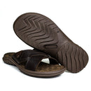 Chinelo Masculino De Couro Chocolate 5200 - DCB5200LTCHC