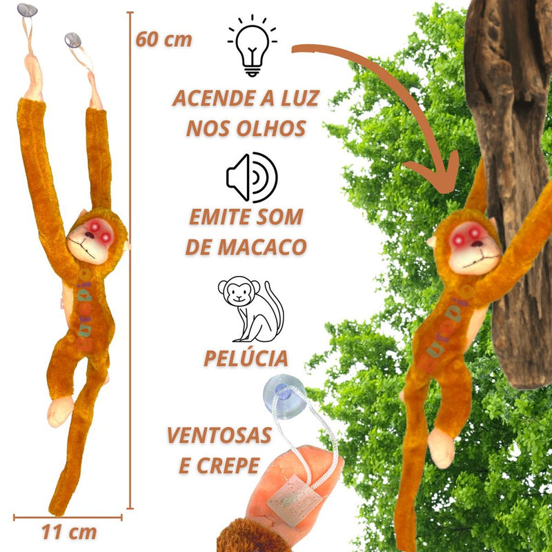 Macaco Braço Longo Macaquinho De Pelúcia Com Som E Luz