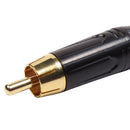 Conector Linha Rca Macho Preto Metal Storm 10 Unidades