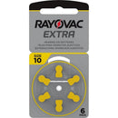 Pilha Bateria Aparelho Auditivo Tam10 Rayovac - Blister Com 6 Unidades