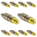 Conector Rca Femea Profissional Vermelho Storm 10 Un