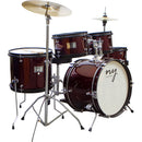Bateria Acústica Infantil Junior 2t Vinho Com Banco New York