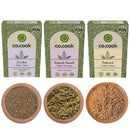 Kit 3 Temperos Funcionais árabe Co.cook – Zaatar, Khmeli Suneli E Baharat 225g - UN / 3