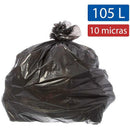 Saco Para Lixo 105l Preto 75x90cm 10 Micras - Pacote Com 100