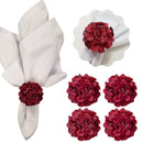Kit 4 Porta Guardanapo Mimosa Flor Crisântemo - UN / 4