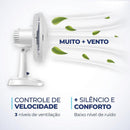 Ventilador De Mesa Super Power 30cm 127v Branco