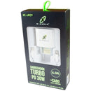 Carregador De Parede Turbo Pd Usb-c Com Cabo Lightning 6.0a