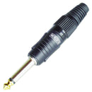 PLUGUE P-10 MONO CSR L-107BK PLÁSTICO PRETO PARA GUITARRA PM - PC / 5