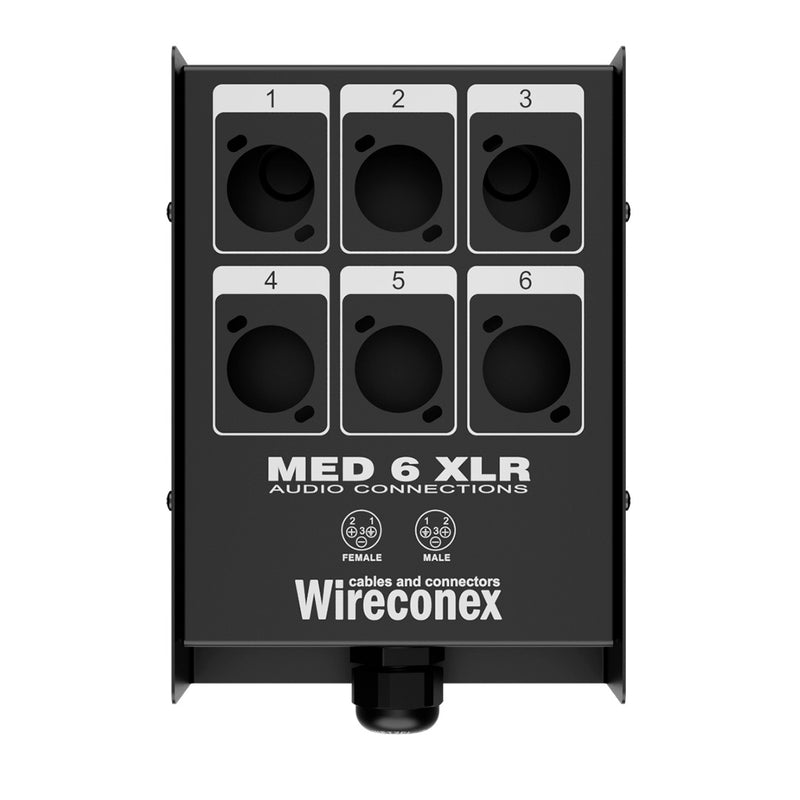 Painel Para Multicabos Sem Conectores 6 Vias Xlr - Wireconex