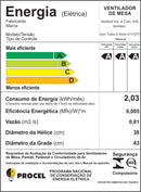 Ventilador Mesa Turbo 40cm 6p 127v Bronze Ventisol