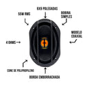 Kit Facil Falante Jbgg9 Flex 6 Gx9pol 220w 4r Preto Leson