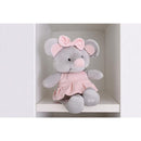 Pelúcia Lu Ratinha Antialérgica Cinza Com Vestido Rosa 34cm