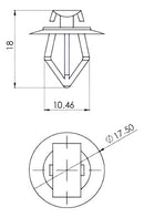 Grampo Forro Pta Diant/tras Branco Uno 85a04